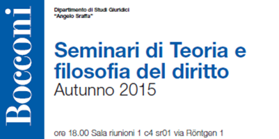 (Italiano) CICLO DI TEORIA E FILOSOFIA DEL DIRITTO – AUTUNNO 2015