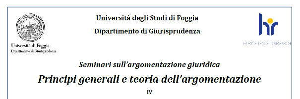 (Italiano) Seminari sull’argomentazione giuridica: Principi generali e teoria dell’argomentazione