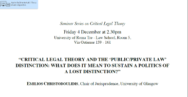 Critical Legal Theory and the Public/Private Law Distinction