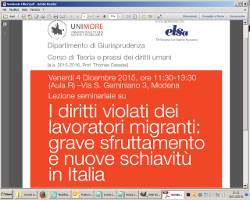 (Italiano) I diritti violati dei lavoratori migranti: grave sfruttamento e nuove schiavitù in Italia