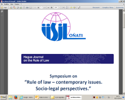 Rule of law – contemporary issues. Socio-legal perspectives