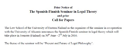 The Spanish-Finnish Seminar in Legal Theory