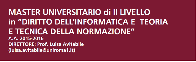 (Italiano) Master Universitario Diritto dell’Informatica