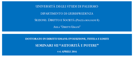 Seminari su “Autorità e potere”