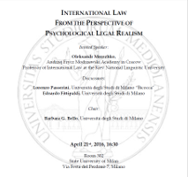 (Italiano) International Law From the Perspective of Psychological Legal Realism