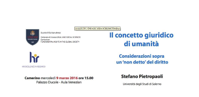 (Italiano) Il concetto giuridico di umanità