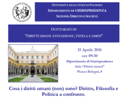 Cosa i diritti umani (non) sono? Diritto, Filosofia e Politica a confronto