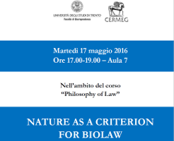 Nature as a Criterion for Biolaw