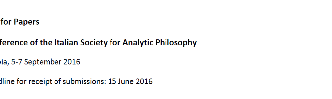 Conference of the Italian Society for Analytic Philosophy