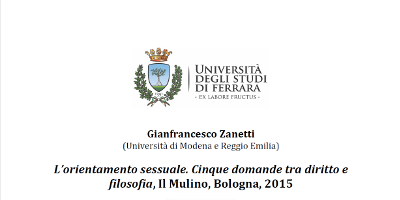 (Italiano) L’orientamento sessuale. Cinque domande tra diritto e filosofia
