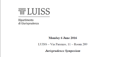 (Italiano) Jurisprudence Symposium