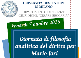 (Italiano) Giornata di filosofia analitica del diritto per Mario Jori