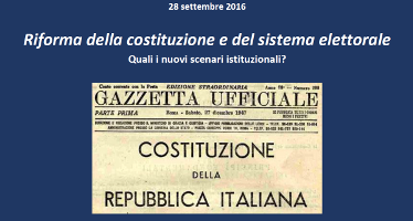 Riforma della costituzione e del sistema elettorale