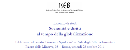 (Italiano) Sovranità e diritti al tempo della globalizzazione