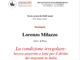 (Italiano) La condizione irregolare: lavoro asservito e lotte per il diritto dei migranti in Italia