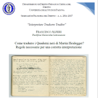 (Italiano) Come tradurre i Quaderni neri di Martin Heidegger? Regole necessarie per una corretta interpretazione