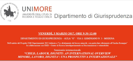 Child, Labour, Dignity: An International Overview / Minore, lavoro, dignità: una prospettiva internazionale