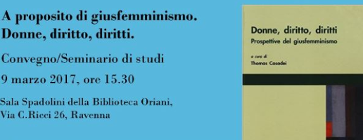 (Italiano) A proposito di giusfemminismo. Donne, diritto, diritti