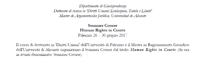 (Italiano) Human Rights in Courts