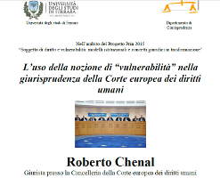 (Italiano) L’uso della nozione di “vulnerabilità” nella giurisprudenza della Corte europea dei diritti umani