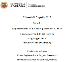 Prova informatica e Digital forensics. Problemi teoretici e questioni pratiche