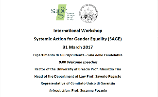 (Italiano) Systemic Action for Gender Equity (SAGE)