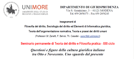 (Italiano) Questioni e figure della cultura giuridica italiana tra Otto e Novecento. Uno sguardo dal presente