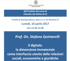 (Italiano) Il digitale: la dimensione immateriale come interfaccia utente delle relazioni sociali, economiche e giuridiche