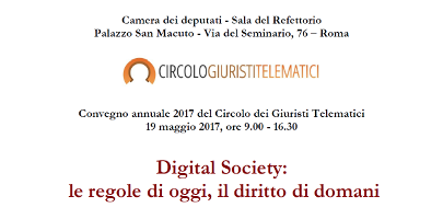 (Italiano) Digital Society: le regole di oggi, il diritto di domani