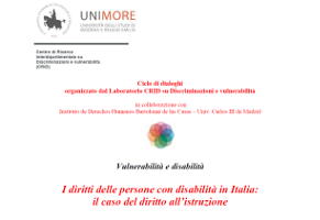 I diritti delle persone con disabilità in Italia: il caso del diritto all’istruzione