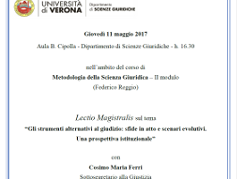 (Italiano) “Gli strumenti alternativi al giudizio: sfide in atto e scenari evolutivi. Una prospettiva istituzionale”