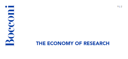 The Economy of Research