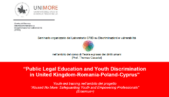 (Italiano) Public Legal Education and Youth Discrimination in United Kingdom-Romania-Poland-Cyprus