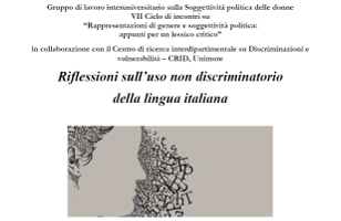 Riflessioni sull’uso non discriminatorio della lingua italiana