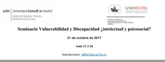 Seminario Vulnerabilidad y Discapacidad ¿intelectual y psicosocial?