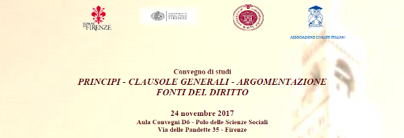 (Italiano) Principi-Clausole generali-Argomentazione. Fonti del diritto