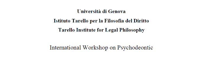 International Workshop on Psychodeontic