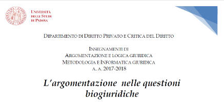 (Italiano) L’argomentazione nelle questioni biogiuridiche