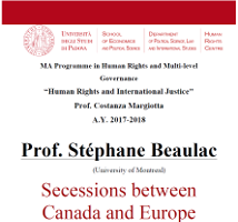 Secessions between Canada and Europe