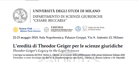 (Italiano) L’eredità di Theodor Geiger per le scienze giuridiche