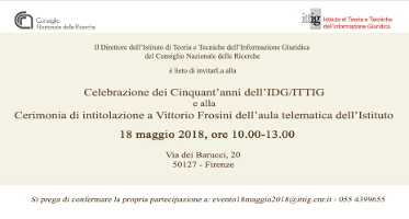 Celebrazione dei Cinquant’anni dell’IDG/ITTIG