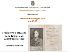 Tradizione e attualità della filosofia di Giambattista Vico