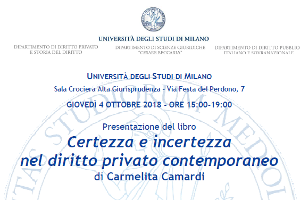 Certezza e incertezza nel diritto privato contemporaneo