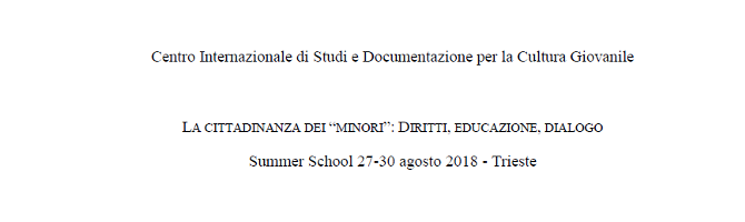 La cittadinanza dei “Minori”: Diritti, educazione, dialogo