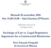 (Italiano) Sociology of Law vs. Legal Dogmatics: Arguments for a Controversial Distinction