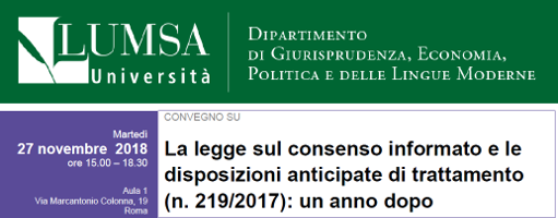 La legge sul consenso informato e le disposizioni anticipate di trattamento (n. 219/2017): un anno dopo