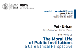 (Italiano) The Moral Life of Public Institutions. A Care Ethical Perspective