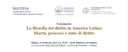 La filosofia del diritto in America Latina: libertà, processo e stato di diritto