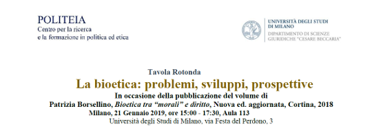 La bioetica: problemi, sviluppi, prospettive