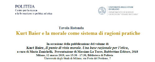 (Italiano) Kurt Baier e la morale come sistema di ragioni pratiche